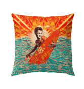 Tropical Swells Outdoor Pillow Dive Into Surfing Luxury - Beyond T-shirts